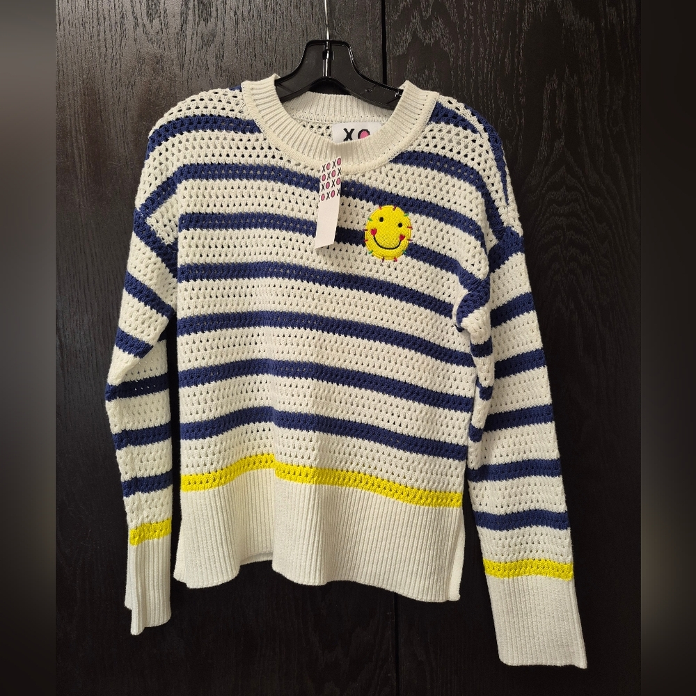 Kerri Rosenthal Smiley Sweater Sz Small New With Tags